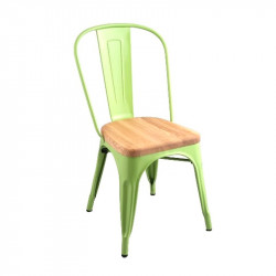 Replica Xavier Pauchard Tolix Chair wood seat green 1
