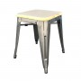 Place furniture Replica tolix wooden seat stool 45cm