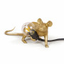 PLACE FURNITURE SELETTI LIGHTING TABLE LAMP 15072_GLD Gold Mouse Lamp Lying Down Lop 01