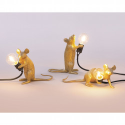 PLACE FURNITURE SELETTI LIGHTING TABLE LAMP Gold Mouse Lamp