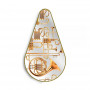 PLACE FURNITURE SELETTI Shaped Gold Frame Mirror - Trumpets